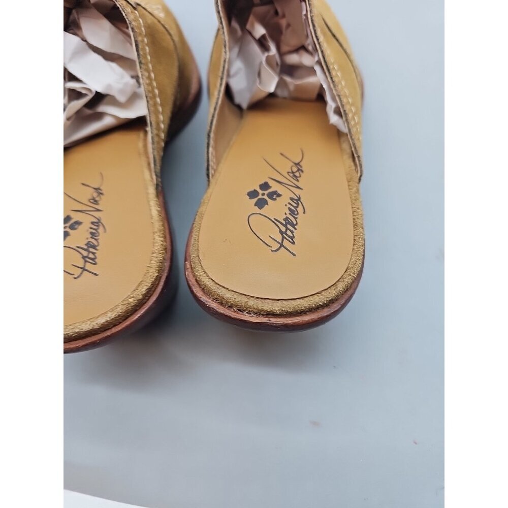 Patricia Nash Tan Suede Embroidered Cowboy Slip on Backless Mules Boots 8.5M‎ - Picture 9 of 9